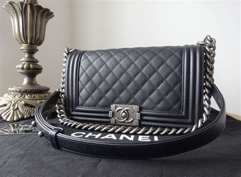 Chanel Boy Handbag Quilted Ruthenium